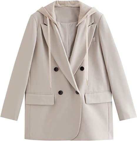 Women's casual hooded coat office coat